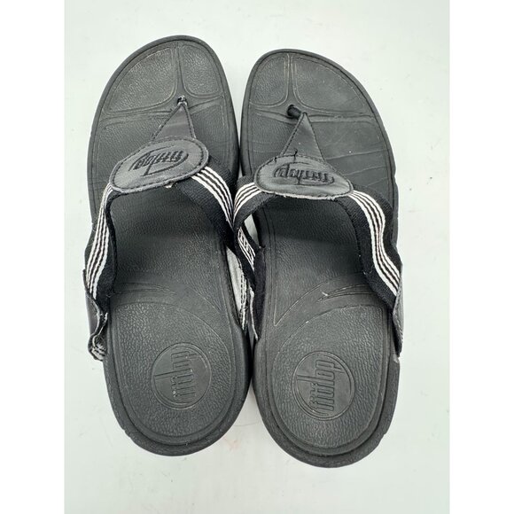 Fitflop Womens Walkstar All Thong Sandals Size 8 Striped Casual Summer Wedge - Picture 6 of 15